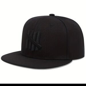 Unisex Sunshade  Five-stripe Casual Baseball Cap Outdoor Sport Black on Black
